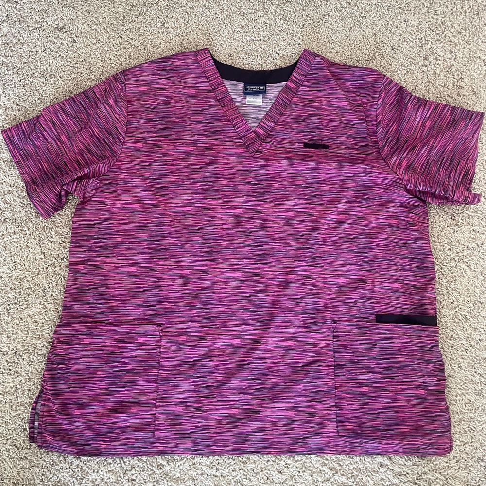 SCRUB top Pink-multi striped
